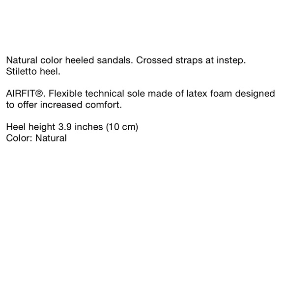 Zara Natural color High Heeled Vinyl Sandals NWT - Picture 6 of 8